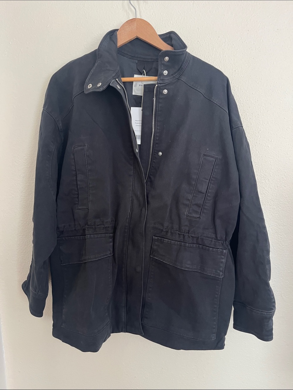 Everlane Black Field Jacket with Front Pockets - NWT